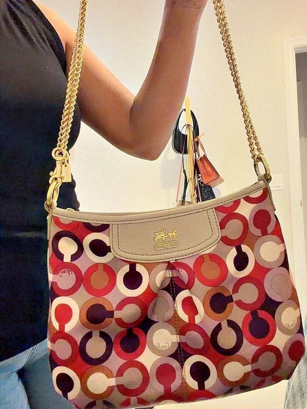 Coach Madison graphic op art swing pack crossbody
